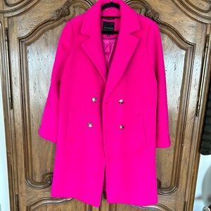 Talbots size xl pink winter coat. No tags but never worn. Fabric woven in Italy
